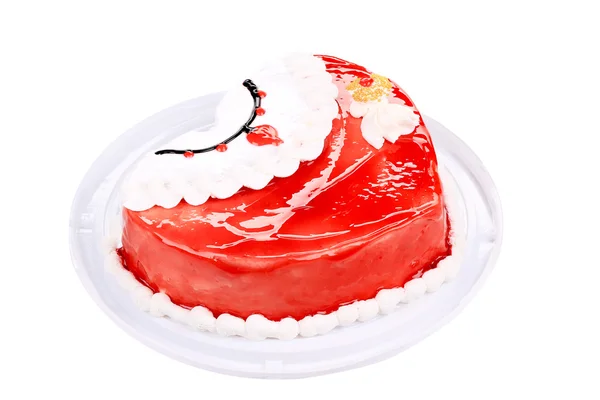 Czerwony tort. — Zdjęcie stockowe