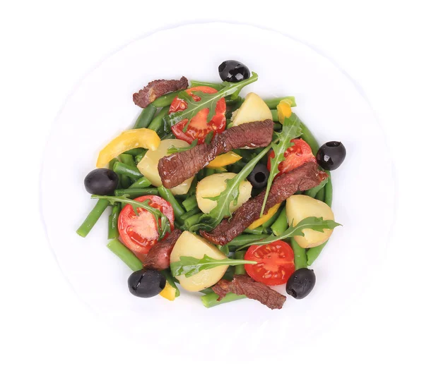 Salad with beef fillet. — Stock Photo, Image