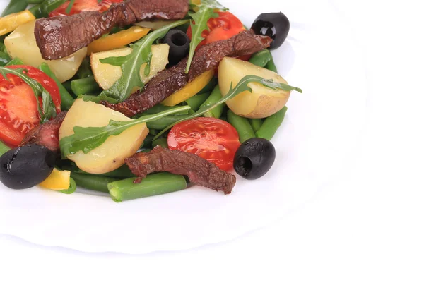 Salad with beef fillet. — Stock Photo, Image