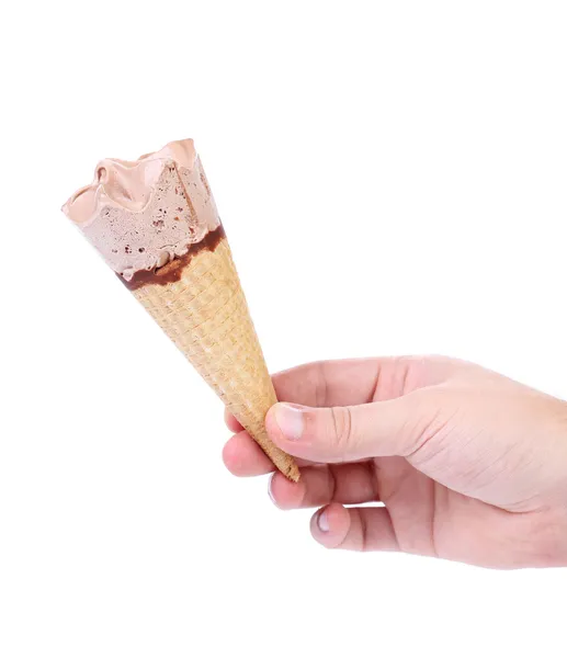 Mano con gelato . — Foto Stock