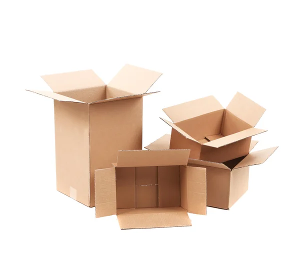 Opened cardboard boxes. — Stock Photo, Image