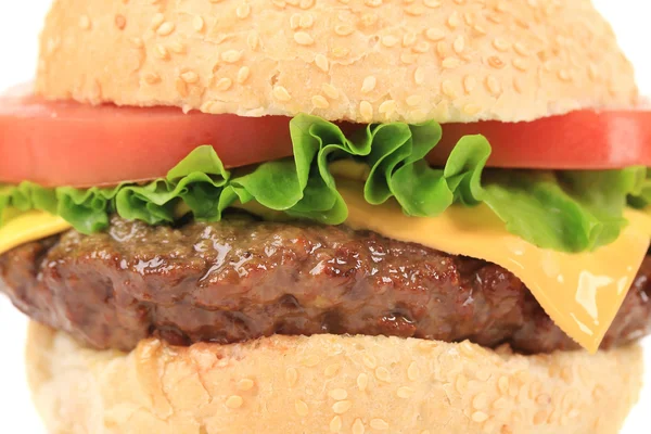 Savoureux cheeseburger close-up . — Photo