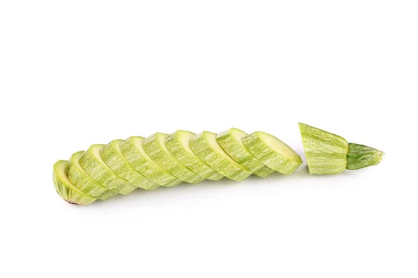 Sliced raw zucchini. Stock Image