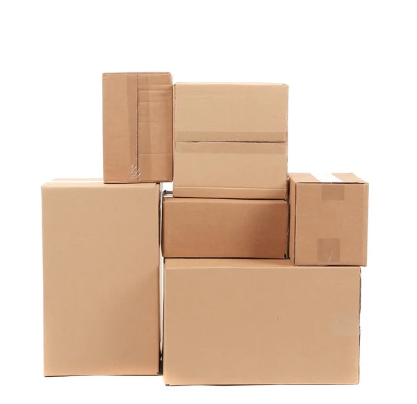 Stacks of cardboard boxes. Stock Picture