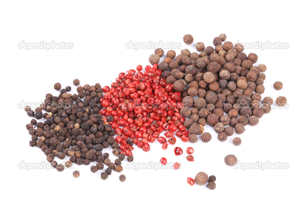 Various peppercorns.