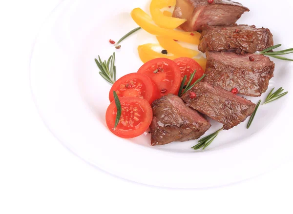 Beef steaks with rosemary. — Stock Photo, Image