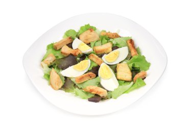 Sezar salatası yumurta.