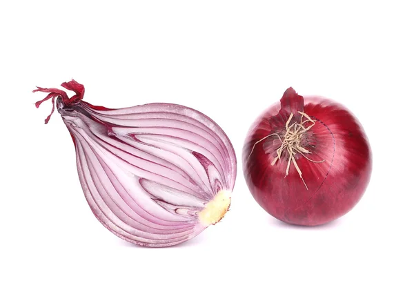 Red onion and half. — Stock Photo, Image