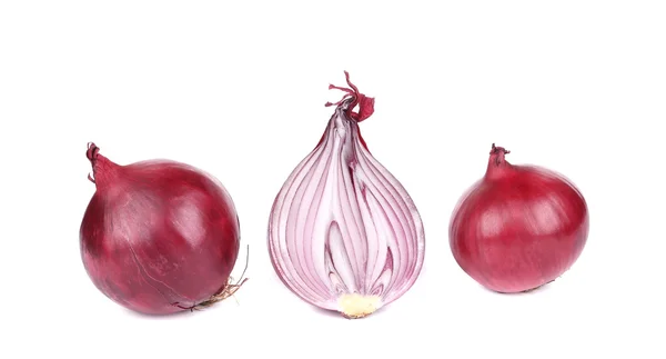 Red onions and half. — Stock Photo, Image