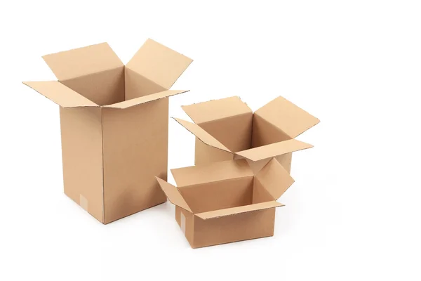 Opened cardboard boxes. — Stock Photo, Image