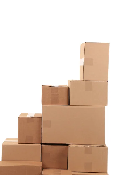 Stack of cardboard boxes. — Stock Photo, Image
