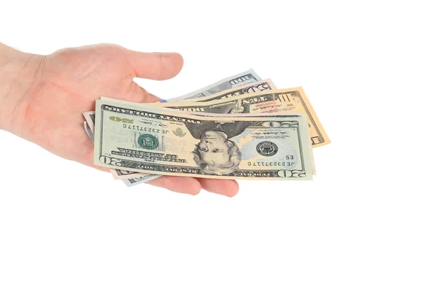Man hand with dollars. — Stock Photo, Image