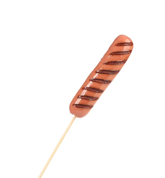 Grilled sausage on a skewer. — Stock Photo, Image