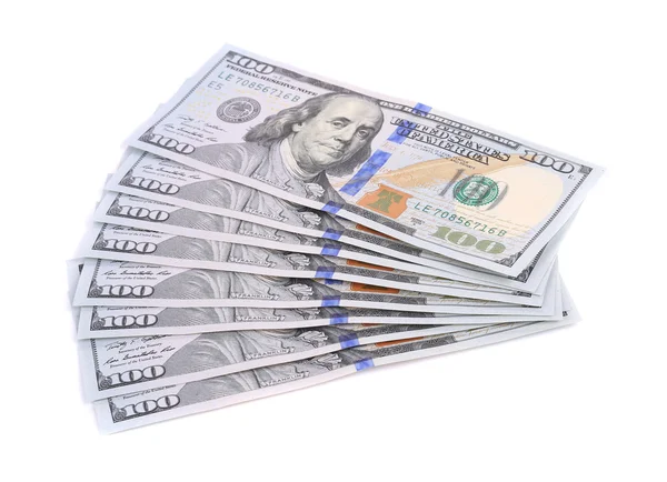 Hundred dollar bills. — Stock Photo, Image