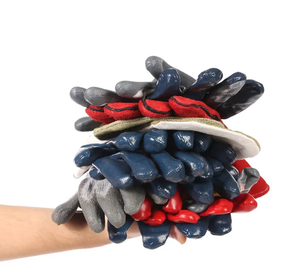 Rubber handschoenen op een hand. — Stockfoto