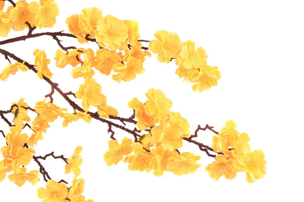 Желтые искусственные цветы . — стоковое фото