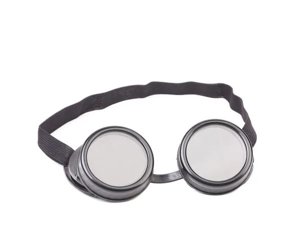 Närbild av svetsning glasögoncloseup svařování brýle. — Stockfoto