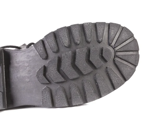 Black rubber shoe sole. — Stock Photo, Image