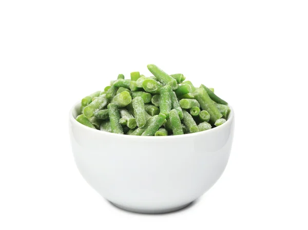 Close up of green beans in bowl. — Stock Photo, Image