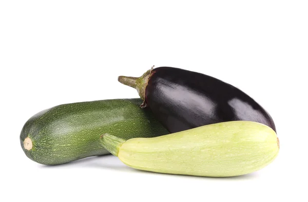 Close up of zucchini and eggplant. — Stock Photo, Image