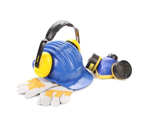 Hard hat and ear muffs. — Stock Photo, Image