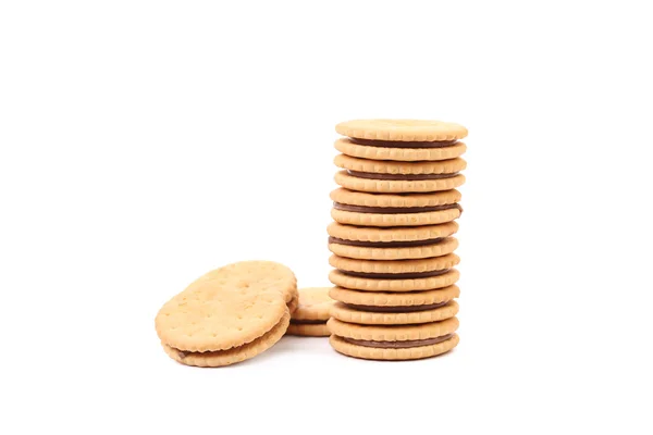 Stapel van gevulde cookies. — Stockfoto