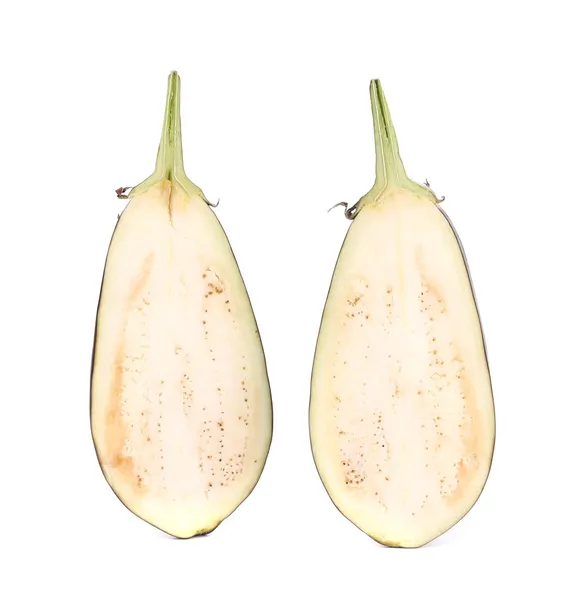 Two halved eggplants. — Stock Photo, Image