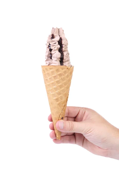 Ice cream in waffle cone. — Stock Photo, Image