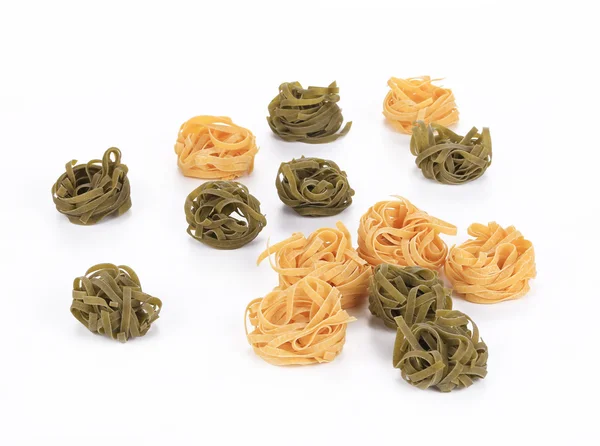 Raw italian pasta tagliatelle. — Stock Photo, Image