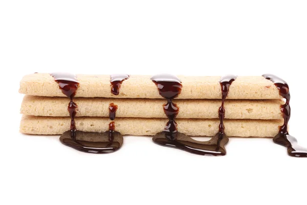 Coated cookies of chocolate. — Stock Photo, Image