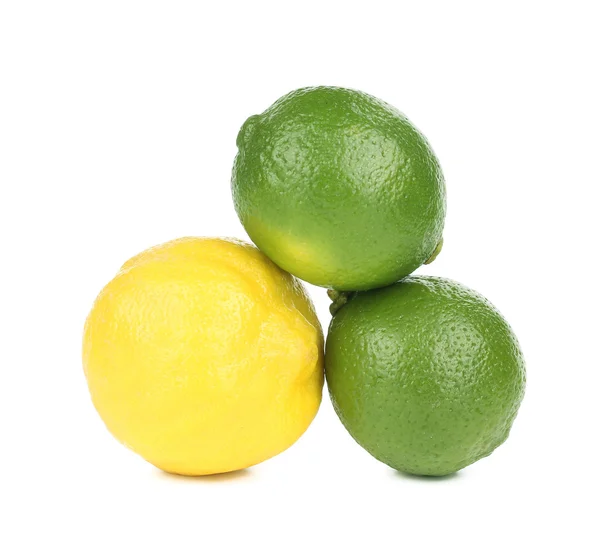 Two lime and one lemon. — Stock Photo, Image