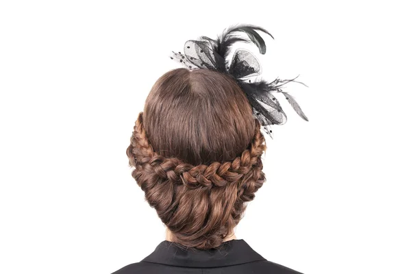 Penteado festivo feminino . — Fotografia de Stock