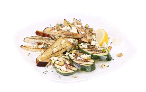 Salad with grilled vegetables and tofu. — Stock Photo, Image