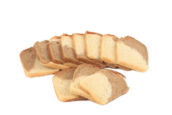 Brown and white bread slice. — Stock Photo, Image