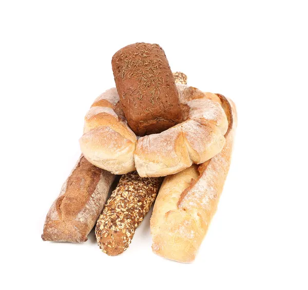 Sammansättning med bröd och rullar. — Stockfoto