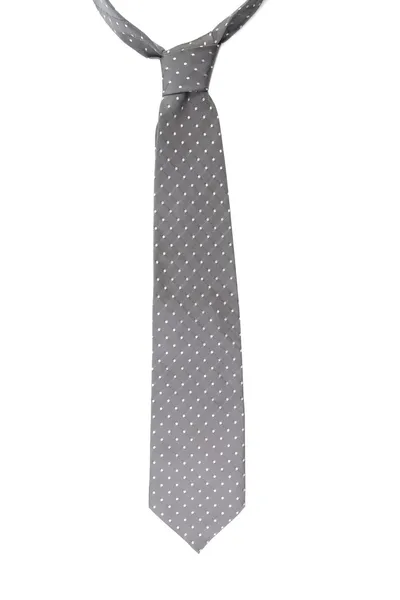 Szary krawat z biały punkcik. — Zdjęcie stockowe