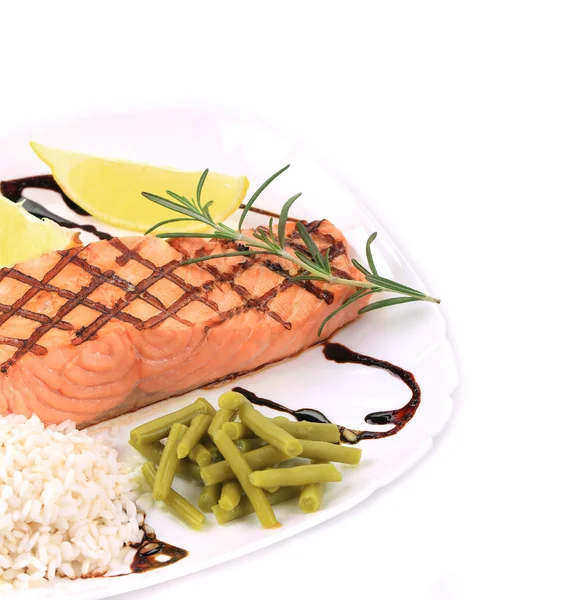 Salmon Fillet with Risotto. — Stock Photo, Image