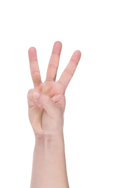 Tres dedos. La mano del hombre . —  Fotos de Stock