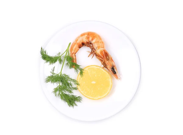 Close up of fresh boiled shrimp. — Stock Photo, Image