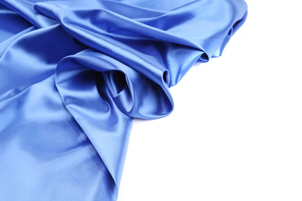 Blue silk with some soft folds and highlights. — Stock Photo, Image
