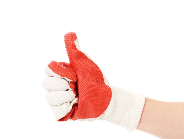 Rubber beschermende handschoen. — Stockfoto