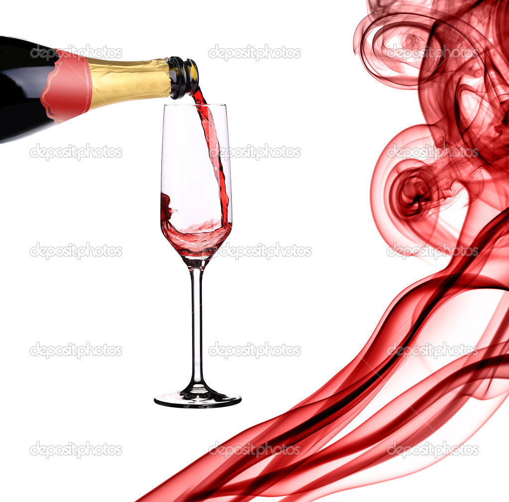 Relativiteitstheorie Kinderpaleis aanbidden Rode champagne en abstract rook. ⬇ Stockfoto, rechtenvrije foto door ©  indigolotos #45647601