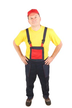 üniformalı işçi.