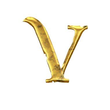 kaliteli eski parlayan harf v.