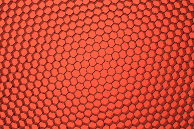 kırmızı bir arka plan üzerinde altıgen mesh.