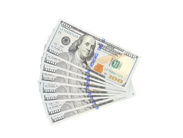 Fan of 100 dollars greenbacks. — Stock Photo, Image