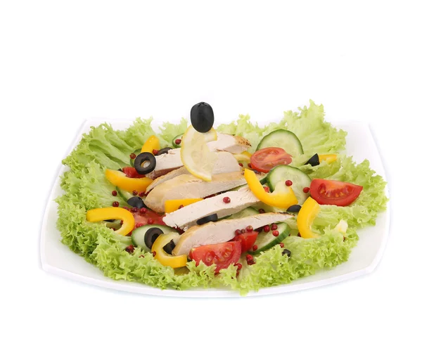 Chicken salad on a plate. — Stock Photo, Image