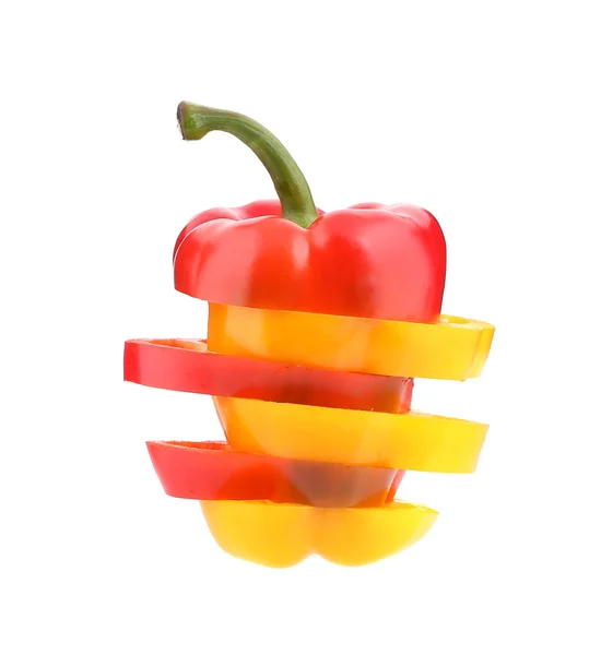 Multi-colour slices of peppers. — Stock Photo, Image