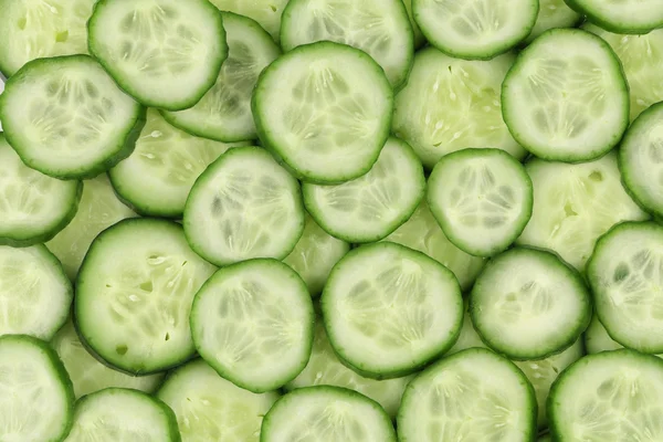 Close up fresh green sliced cucumber. — Stock Photo, Image