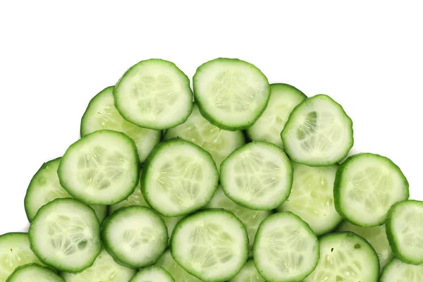 Close up fresh green sliced cucumber. — Stock Photo, Image